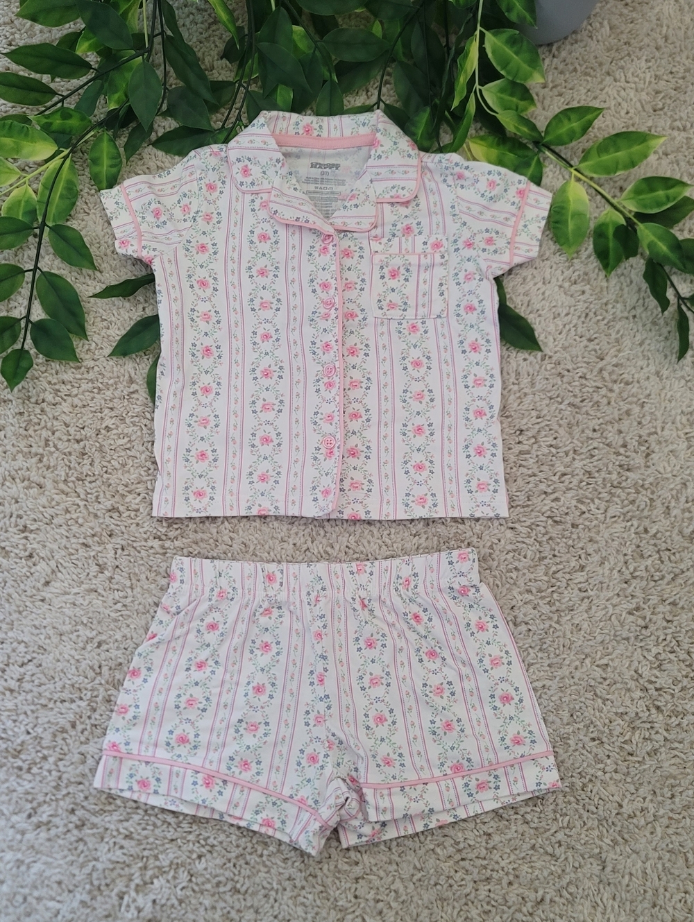 Toddler Girl Floral Pajamas (3T)